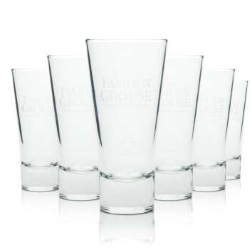 6x Famous Grouse Whisky Glass Longdrink Glasses Cocktail...