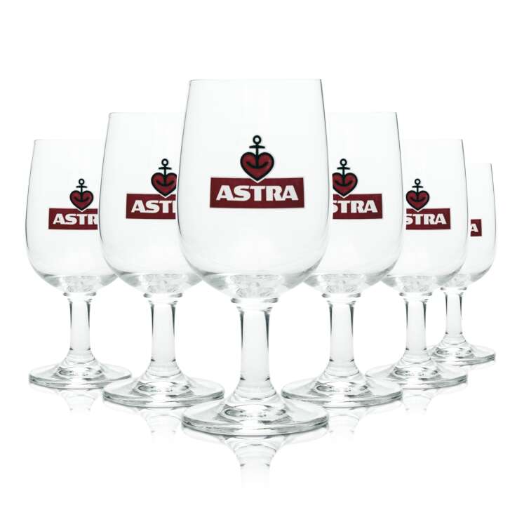 6x Astra Beer Glass Goblet 0,2l Ritzenhoff Tulip Glasses Kiez Brewery St Pauli Bar