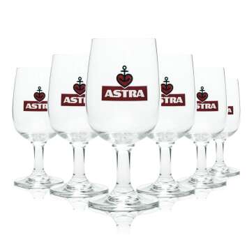 6x Astra Beer Glass Goblet 0,2l Ritzenhoff Tulip Glasses...