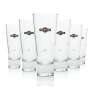6x Martini vermouth glass long drink retro look cocktail glasses oak gastro collector