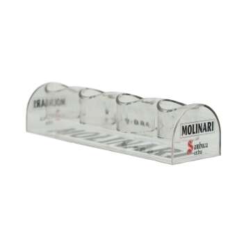 Molinia Extra Sambuca Tray 4 Glasses Shot Schnapps Holder...