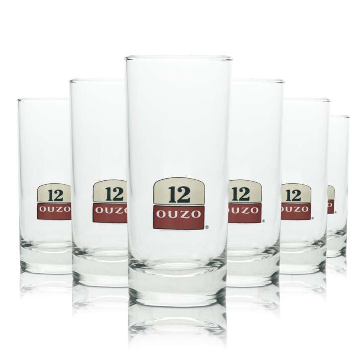 6x Ouzo 12 glass Longdrink 200ml glasses Cocktail 2cl/4cl Rastal Gastro Liqueur