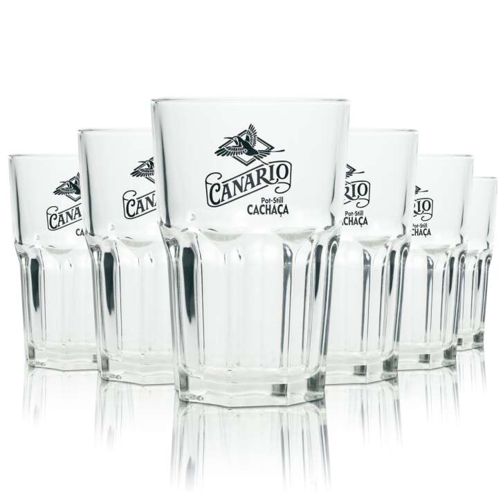 6x Canario Chachaca Glass 0,3l Longdrink Glasses Moijto Caipirinha Cocktail Bar