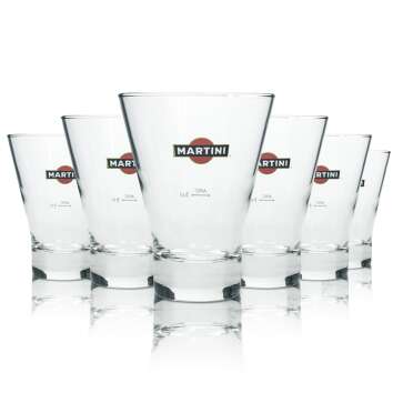 6x Martini Aperitif Glass Tumbler Cocktail Glasses...