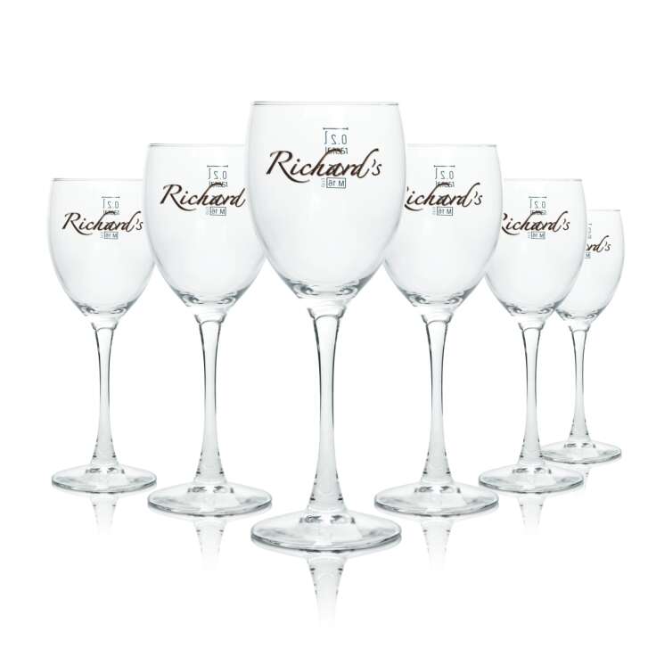 6x Richards wine glass white wine 0.2l goblet stemmed glasses cocktail long drink bar