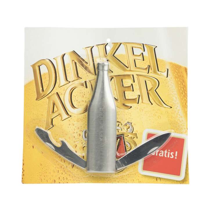 Dinkel Acker beer mini pocket knife bottle opener metal beer bottle camping