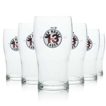 6x Guinness Hop House 13 Beer Glass 0,3l Sahm Lager...