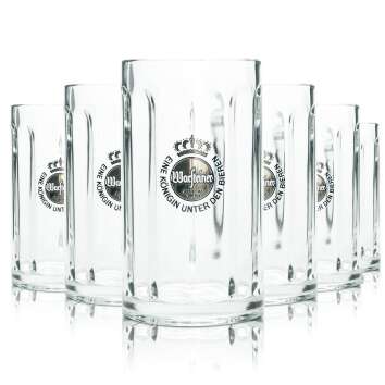 6x Warsteiner beer glass 0.5l mug Rastal Seidel handle...