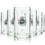 6x Warsteiner beer glass 0,3l mug Rastal Seidel handle glasses brewery mugs bar