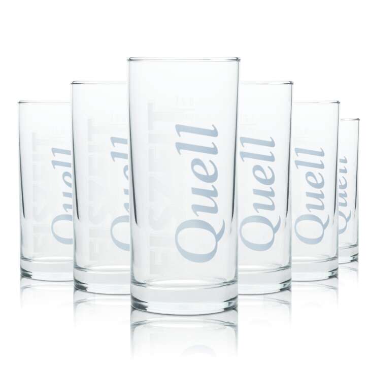 6x EiszeitQuell Water Glass 0.2l Rastal Gastro Glasses Juice Drinking Glass Longdrink Cocktail