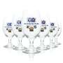 6x Hacker Pschorr Beer Glass 0,4l Tulip Rastal Helles Glasses Goblet Stem Brewery Bavaria
