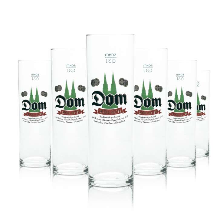 12x Dom Beer Glass 0,3l Kölsch Glasses Stange Cologne Brewery Pils Export Alt Retro