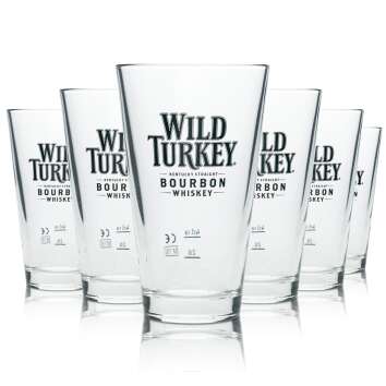 6x Wild Turkey Whiskey Glass Longdrink 250ml Cocktail...