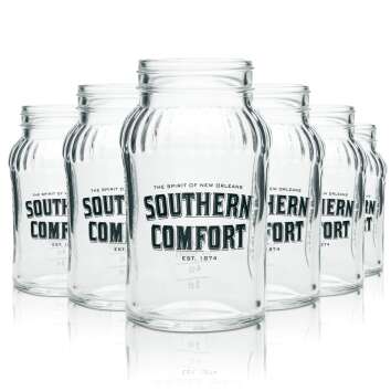 6x Southern Comfort Whiskey Glass Mason Jar 330ml Screw...
