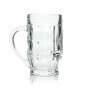 6x Alpirsbacher beer glass 0,4l mug Strassburg Sahm Seidel handle glasses mugs Beer