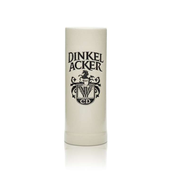 Dinkelacker beer glass 0.35l clay mug relief engraving Seidel handle glasses jugs Beer