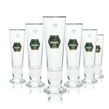6x Diebels Alt beer glass 0.2l goblet Sahm Pils glasses...