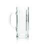 6x Hirsch Bräu beer mug 0.4l glass exclusive Seidel handle glasses tankards mugs