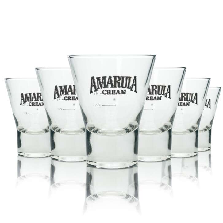 6x Amarula Cream glass 0.1l liqueur tumbler glasses schnapps 2cl 4cl cocktail heavy