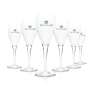 6x Deinhard Sparkling Wine Glass Flute 0,1l Michelangelo Flute Glasses Prosecco Wedding Bar