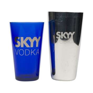 Skyy Vodka Bosten Shaker Glass Metal Cocktail Mixer...