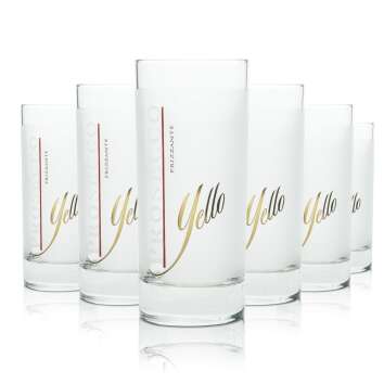 6x Yello Prosecco Champagne Glass Longdrink 0,1l Rastal...