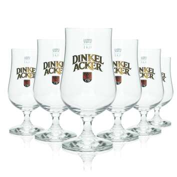 6x Dinkel Acker Beer Glass 0,4l Goblet Toscana Sahm Pils...