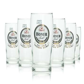 12x Hirsch Bräu beer glass 0,25l mug Honer Gold Sahm...