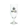 6x Budweiser Budvar beer glass 0,4l goblet Albert Schmid tulip glasses brewery