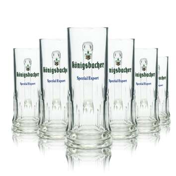6x Königsbacher beer glass 0.5l Krug Spezial Export...