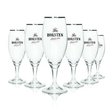 6x Holsten beer glass 0.25l goblet non-alcoholic pilsner...