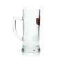 6x Krusovice beer glass 0,3l mug Tankards Seidel Sahm Prague handle glasses Beer