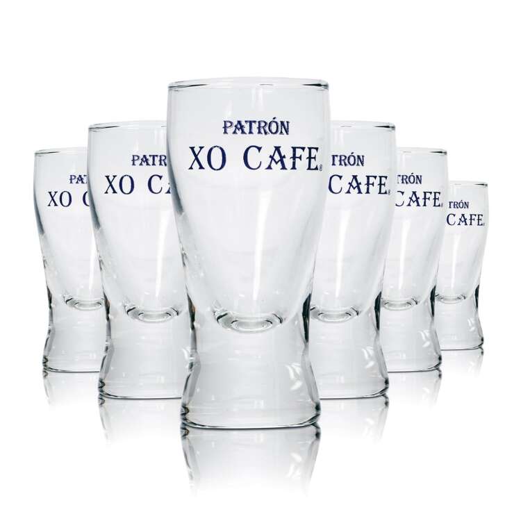 12x Patron Tequila glass shot glass XO Cafe