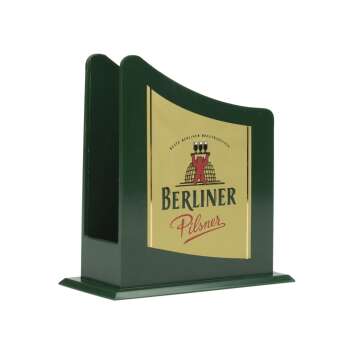 Berliner Pilsner beer coaster holder green table stand...