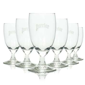 6x Perrier water glass 0.2l goblet goblet glasses...