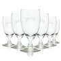 6x Perrier water glass 0.2l goblet goblet glasses drinking stem gastro goblet tulip