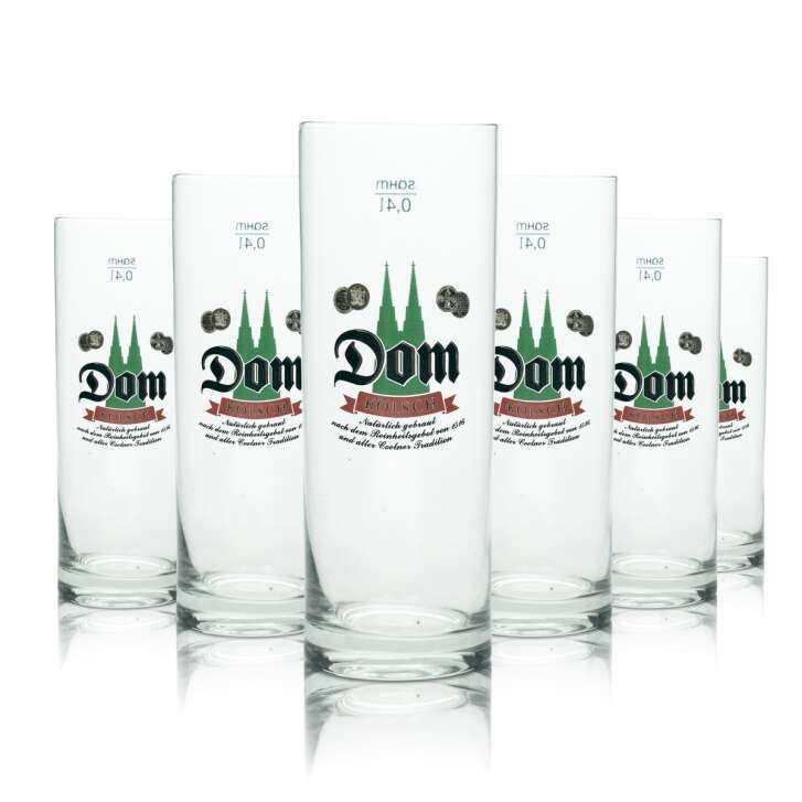 12x Dom Kölsch Beer Glass 0,4l Stange Sahm Willi Mug Tumbler Glasses Cologne Pils