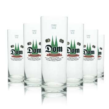 12x Dom Kölsch Beer Glass 0,4l Stange Sahm Willi Mug...