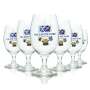 6x Hacker Pschorr Beer Glass 0,3l Tulip Rastal Bright Glasses Goblet Stemmed Glass Beer