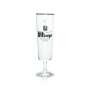 6x Bitburger beer glass 0.4l goblet Rastal retro glasses Pils tulip beer stemware