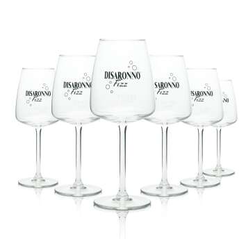 6x Disaronno Amaretto Glass 0.3l Wine Glass Fizz Aperitif...