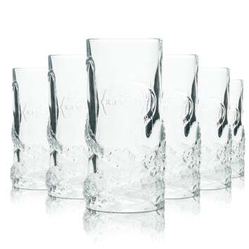 6x Kraken Rum Glass 0,4l Longdrink Relief Crystal...