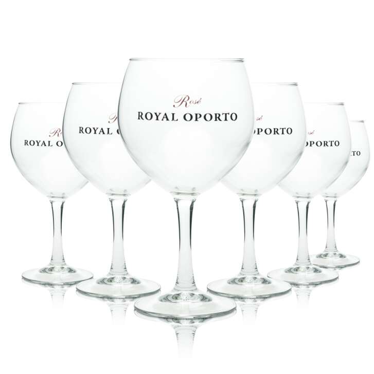 6x Royal Oporto Port Wine Glass 0,62l Rosé Balloon Glasses Sherry Desert Wine Bar