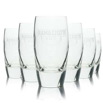 6x Ramazzotti Liqueur Glass 1815 Tumbler Amaro 0,2l...