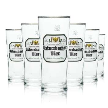 12x Adolf Schmid beer glass 0,25l mug Ustersbacher Sahm...
