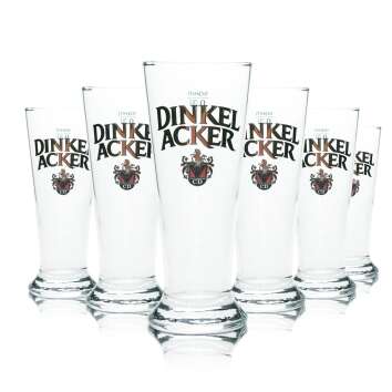 6x Dinkel Acker beer glass 0.3l goblet CD Sahm Pils tulip...