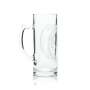 6x Hirsch Bräu beer glass 0.5l mug Gutsherren Seidel Rastal handle glasses jugs