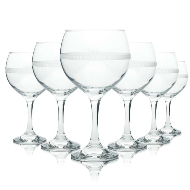 6x The London N°1 Gin Glass 0,63l Balloon Glasses Copa Longdrink Cocktail Goblet