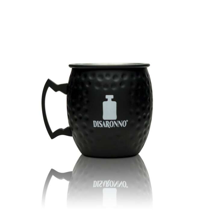 Disaronno Mule Mug Glass 0.4l Stainless Steel Black Relief Glass Moscow Gin Mug