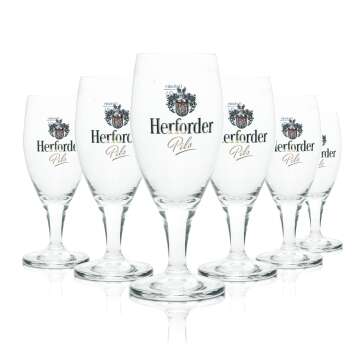 6x Herforder Pils Beer Glass 0,2l Tulip Jupiter Rastal...